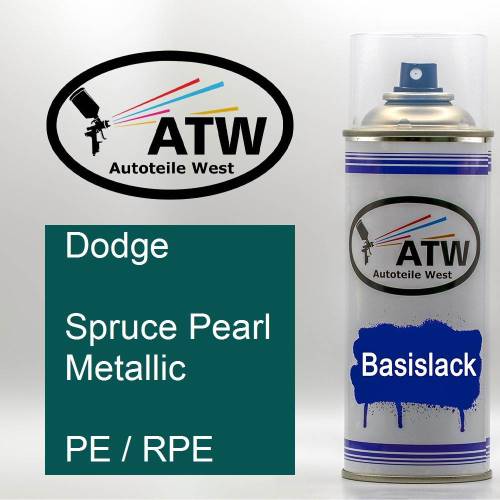 Dodge, Spruce Pearl Metallic, PE / RPE: 400ml Sprühdose, von ATW Autoteile West.